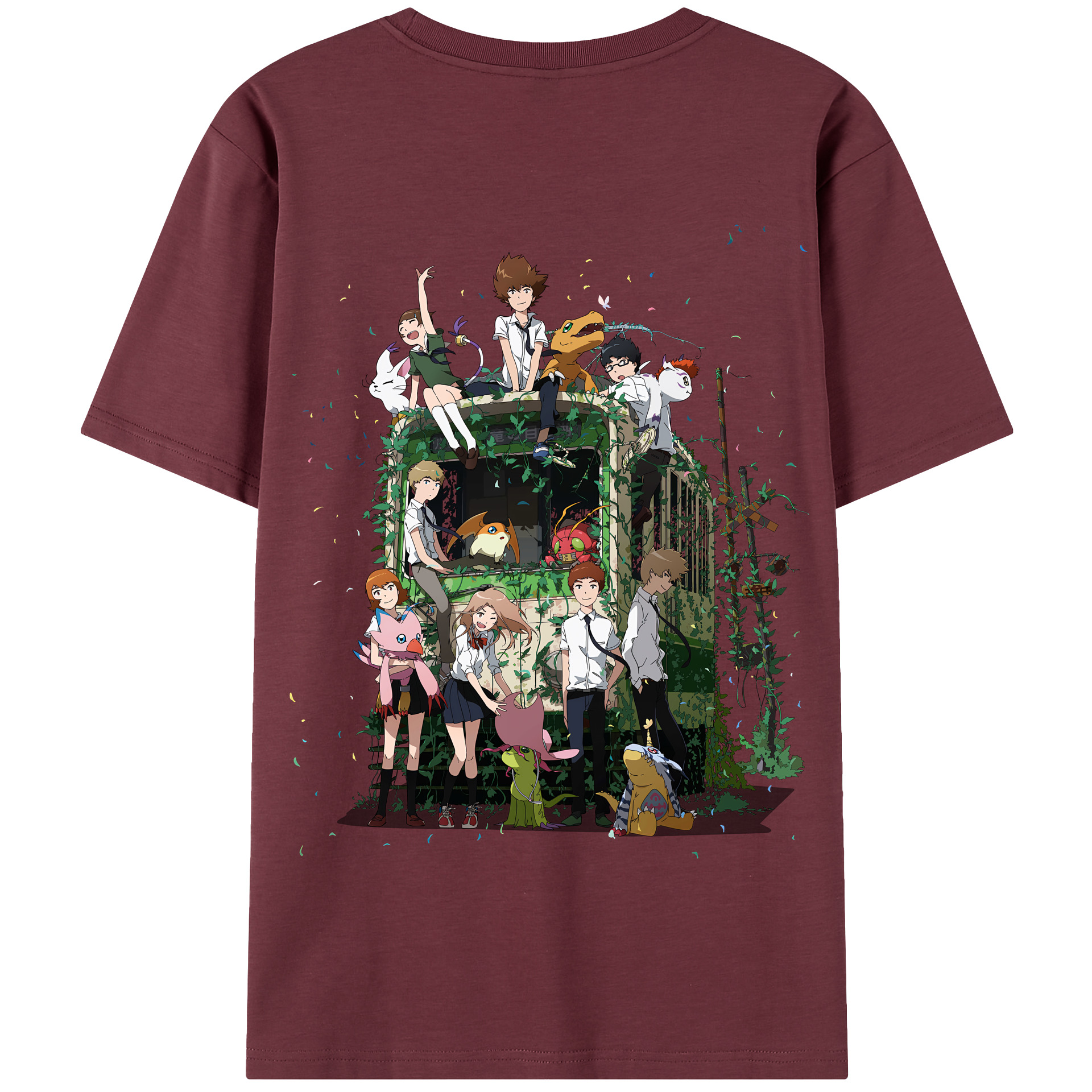 （画像用） Digimon デジタルモンスター/デジモン 綿100％半袖Tシャツ（背面プリント）